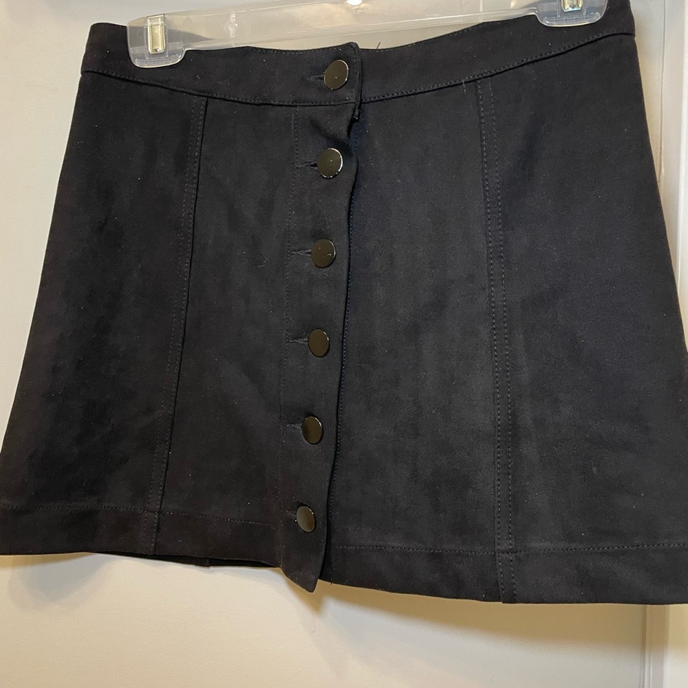 Forever 21 black suede mini skirt